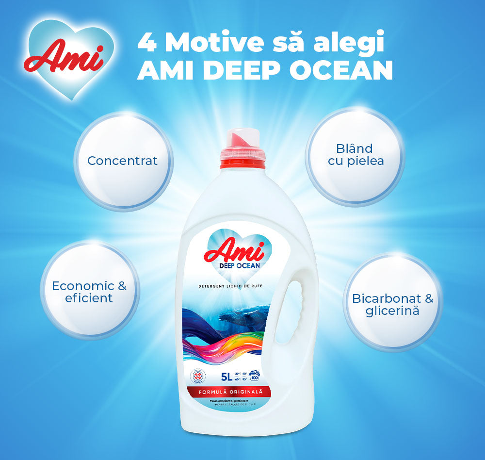 Pachet 2x Detergent AMI DEEP OCEAN, 10L