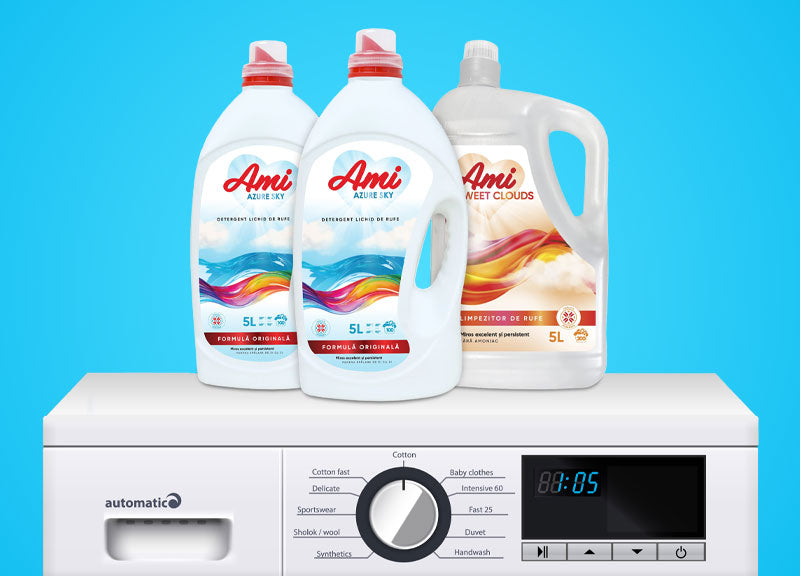 Pachet 2x Detergent AZURE SKY + Balsam SWEET CLOUDS, 15L