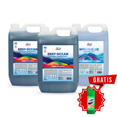 Pachet 2x Detergent DEEP OCEAN + Balsam SPRING BLUE, 15L