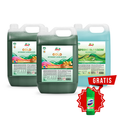 Pachet 2x Detergent GOLD + Balsam SPRING BLOSSOM, 15L