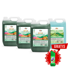 Pachet 3x Detergent GOLD + Balsam SPRING BLOSSOM, 20L