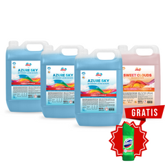 Pachet 3x Detergent AZURE SKY + Balsam SWEET CLOUDS, 20L