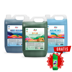 Pachet 3x Detergent Mix: GOLD, DEEP OCEAN, AZURE SKY, 15L