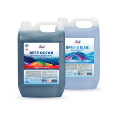 Pachet Detergent DEEP OCEAN + Balsam SPRING BLUE, 10L