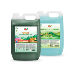 Pachet Detergent GOLD + Balsam SPRING BLOSSOM, 10L